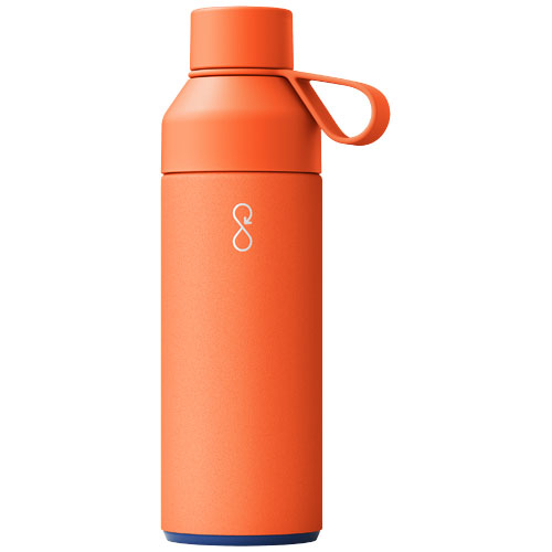 Gourde 500ml personnalisée recyclée Ocean Bottle Orange soleil